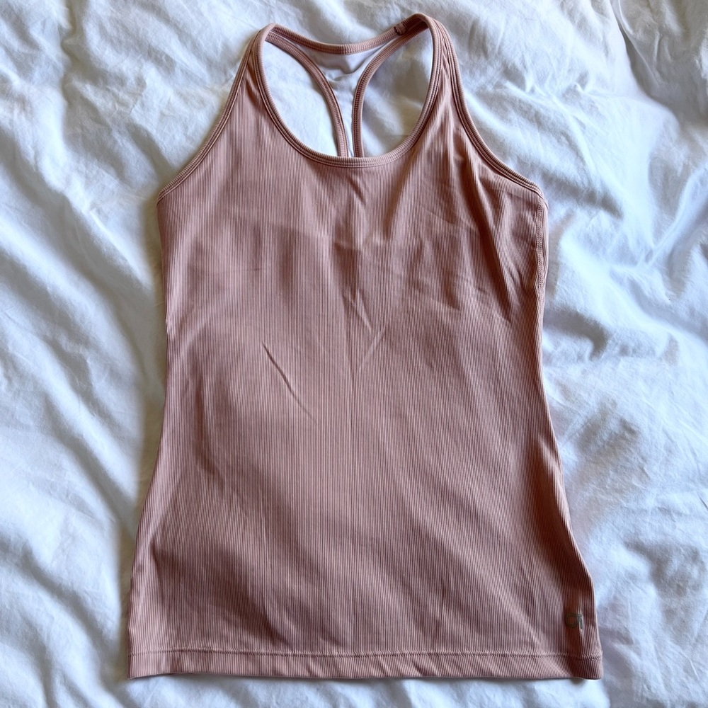 Dusty Pink GAP Racerback Shelf Bra Tank